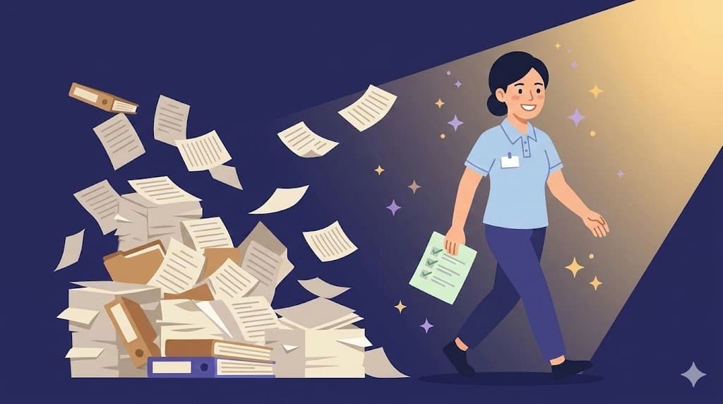 書類から解放されるサービス提供責任者